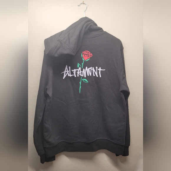 Mens large Altamont Mashed Zip Hood - Black - Picture 4 of 9
